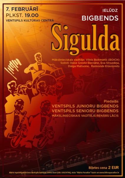Bigbenda Sigulda Ventspils koncerta afiša