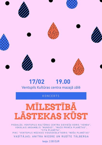 Koncerta Mīlestībā lāstekas kūst afiša