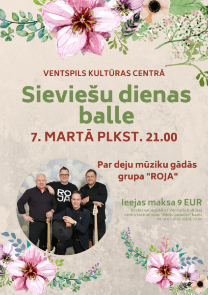 Ventspils Sieviešu dienas balles 2020 afiša