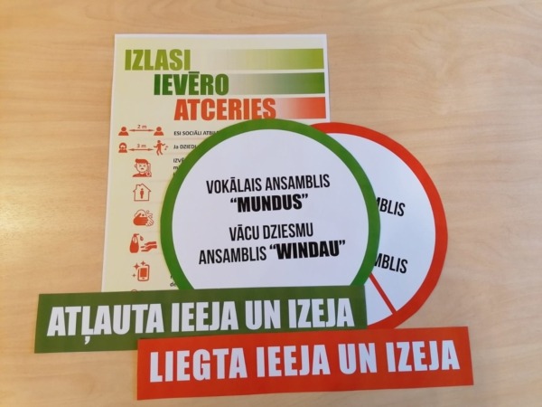 Zīmes amatiermākslas kolektīvu koordinēšanai Ventspils Kultūras centrā